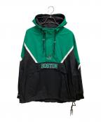 MITCHELL & NESSミッチェルアンドネス）の古着「アノラックパーカー」｜グリーン×ブラック