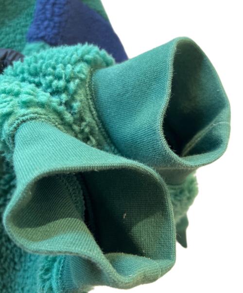 adidas（アディダス）adidas (アディダス) ボアスウェット グリーン×ネイビー サイズ:XLの古着・服飾アイテム