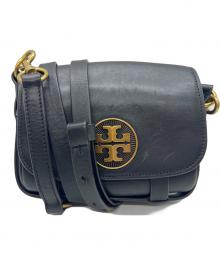 TORY BURCH（トリーバーチ）の古着「レザーショルダーバッグ」｜ブラック