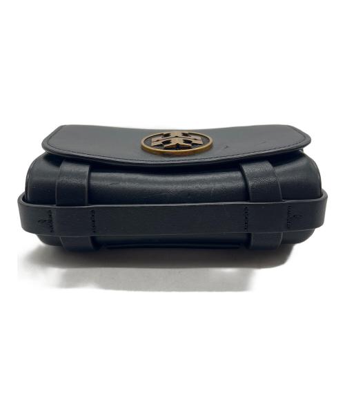 TORY BURCH（トリーバーチ）TORY BURCH (トリーバーチ) レザーショルダーバッグ ブラックの古着・服飾アイテム