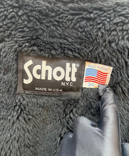 Schott（ショット）Schott (ショット) レザージャケット ブラック サイズ:34の古着・服飾アイテム