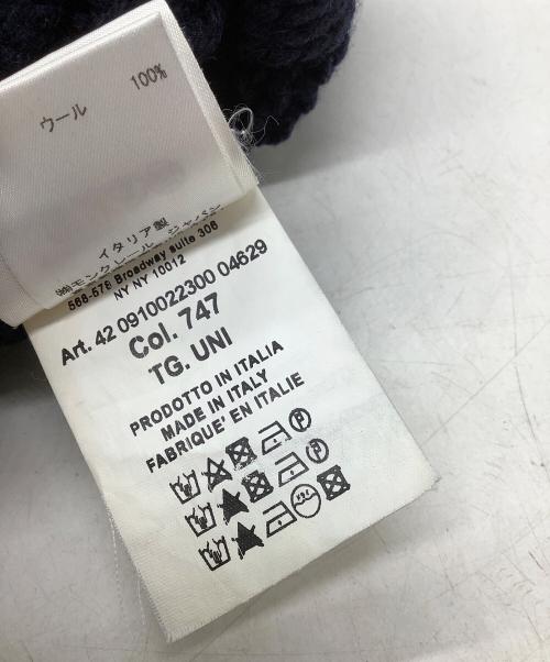 MONCLER（モンクレール）MONCLER (モンクレール) ニット帽 ネイビーの古着・服飾アイテム