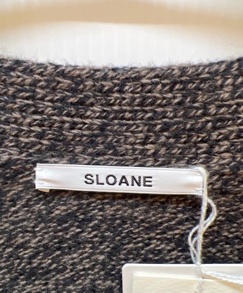 SLOANE（スローン）SLOANE (スローン) 厚手カーディガン ブラック×ベージュ サイズ:5 未使用品の古着・服飾アイテム