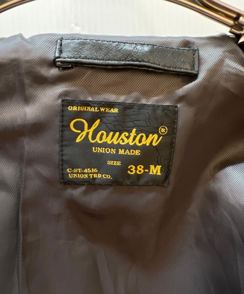 HOUSTON（ヒューストン）HOUSTON (ヒューストン) レザージャケット ブラック サイズ:38の古着・服飾アイテム