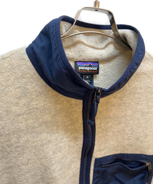 Patagonia（パタゴニア）Patagonia (パタゴニア) シンチラジャケット ネイビー×ベージュ サイズ:XLの古着・服飾アイテム