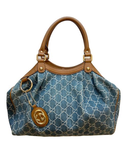 GUCCI（グッチ）GUCCI (グッチ) ハンドバッグ ブルーの古着・服飾アイテム