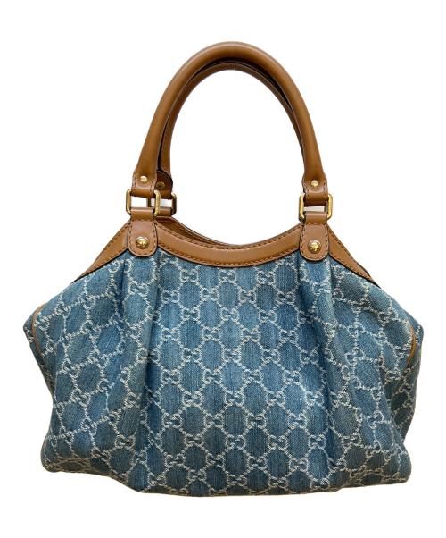 GUCCI（グッチ）GUCCI (グッチ) ハンドバッグ ブルーの古着・服飾アイテム