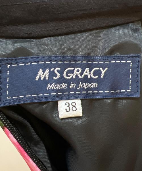 M'S GRACY（エムズグレイシー）M'S GRACY (エムズグレイシー) フラワープリントスカート ブラック サイズ:38の古着・服飾アイテム