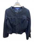 M'S GRACYエムズグレイシー）の古着「スウェードタッチジップジャケット」｜ブラック