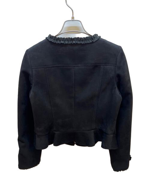 M'S GRACY（エムズグレイシー）M'S GRACY (エムズグレイシー) スウェードタッチジップジャケット ブラック サイズ:38の古着・服飾アイテム