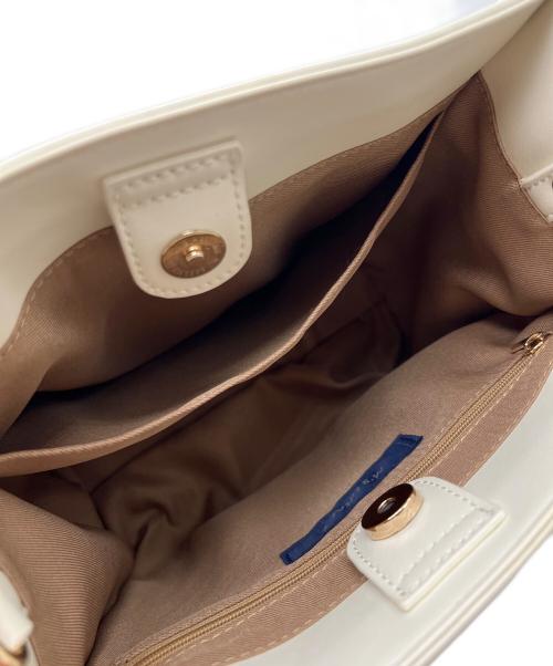 M'S GRACY（エムズグレイシー）M'S GRACY (エムズグレイシー) 2wayハンドバッグ ベージュ×ホワイトの古着・服飾アイテム