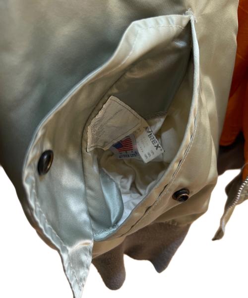 AVIREX（アヴィレックス）AVIREX (アヴィレックス) MA-1ジャケット カーキ×オレンジ サイズ:Lの古着・服飾アイテム