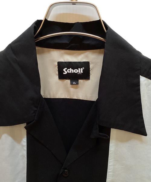 SCOTT（スコット）SCOTT (スコット) 半袖シャツ ブラック×スカイブルー サイズ:XLの古着・服飾アイテム