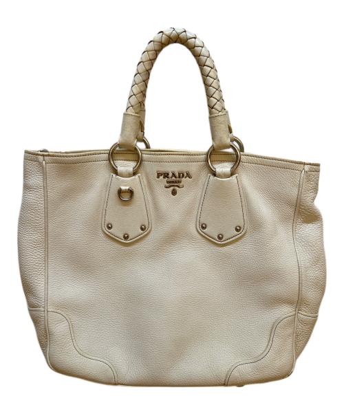 PRADA（プラダ）PRADA (プラダ) ハンドバッグ ホワイトの古着・服飾アイテム