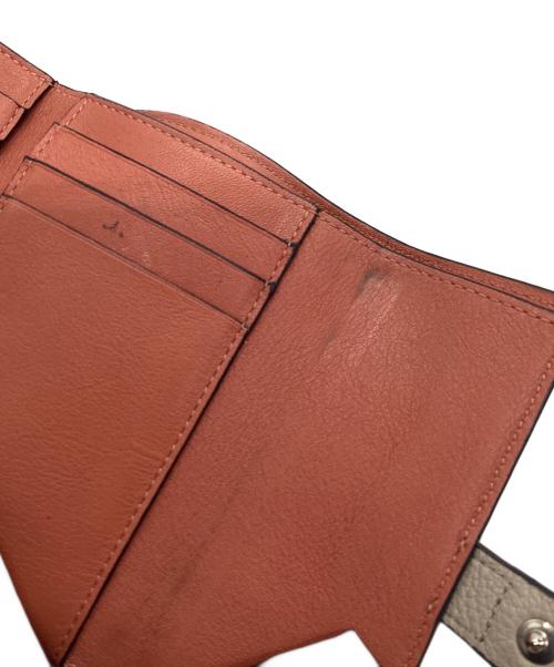 LOEWE（ロエベ）LOEWE (ロエベ) 3つ折り財布 ベージュ×ブラウンの古着・服飾アイテム