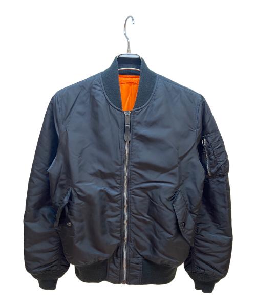 ALPHA INDUSTRIES（アルファインダストリーズ）ALPHA INDUSTRIES (アルファインダストリーズ) MA-1ジャケット ブラック×オレンジ サイズ:Mの古着・服飾アイテム