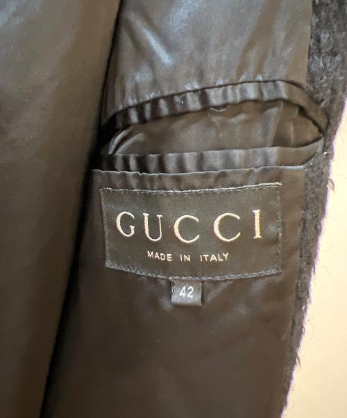 GUCCI（グッチ）GUCCI (グッチ) バンブーモヘア混ダッフルコート ブラック サイズ:42の古着・服飾アイテム