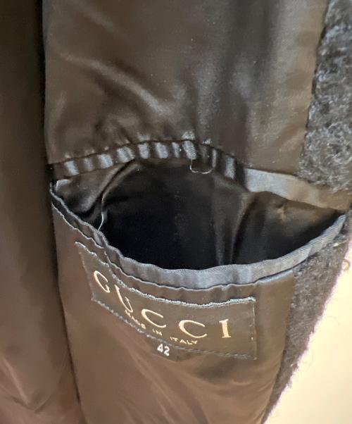 GUCCI（グッチ）GUCCI (グッチ) バンブーモヘア混ダッフルコート ブラック サイズ:42の古着・服飾アイテム