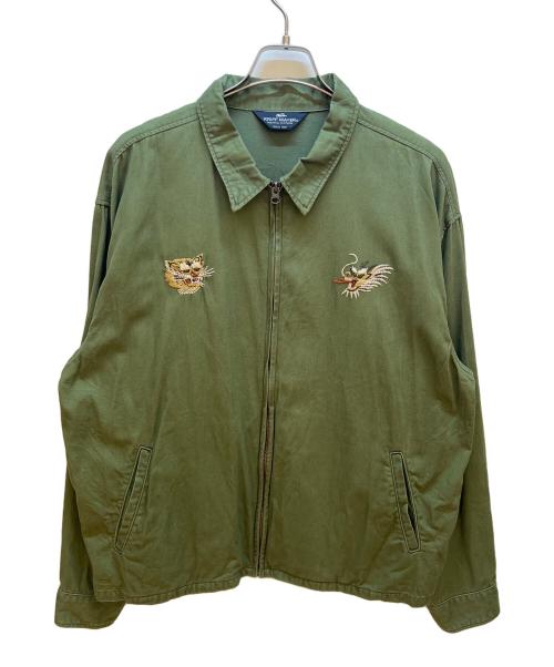 KRIFF MAYER（クリフメイヤー）KRIFF MAYER (クリフメイヤー) 刺繍スーベニアジャケット グリーン サイズ:XLの古着・服飾アイテム