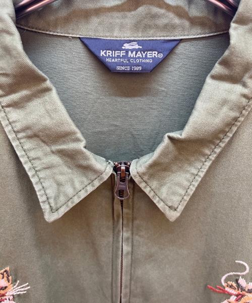 KRIFF MAYER（クリフメイヤー）KRIFF MAYER (クリフメイヤー) 刺繍スーベニアジャケット グリーン サイズ:XLの古着・服飾アイテム