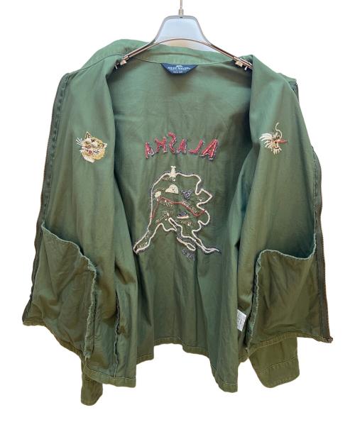 KRIFF MAYER（クリフメイヤー）KRIFF MAYER (クリフメイヤー) 刺繍スーベニアジャケット グリーン サイズ:XLの古着・服飾アイテム