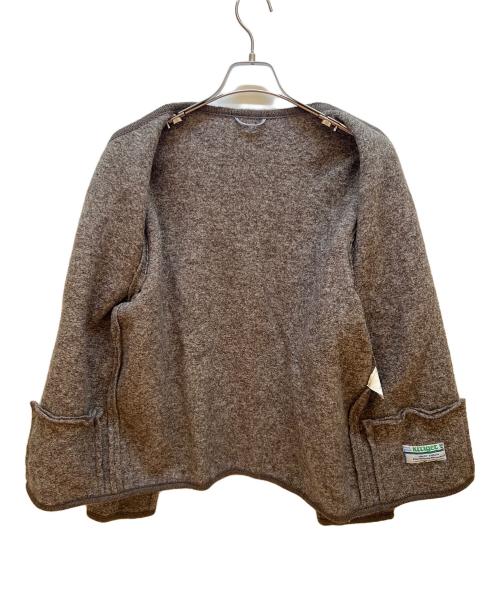 kluger（クルーガー）kluger (クルーガー) ノーカラージャケット ブラウン サイズ:54の古着・服飾アイテム