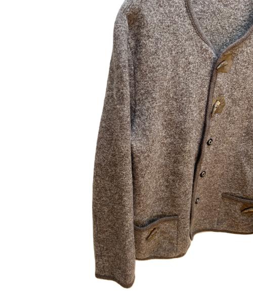 kluger（クルーガー）kluger (クルーガー) ノーカラージャケット ブラウン サイズ:54の古着・服飾アイテム