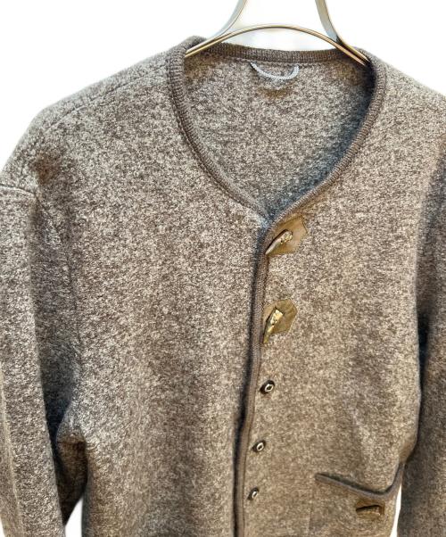 kluger（クルーガー）kluger (クルーガー) ノーカラージャケット ブラウン サイズ:54の古着・服飾アイテム