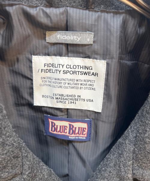 FIDELITY（フィデリティー）FIDELITY (フィデリティー) BLUE BLUE (ブルーブルー) ウールコート グレー サイズ:Ｍの古着・服飾アイテム