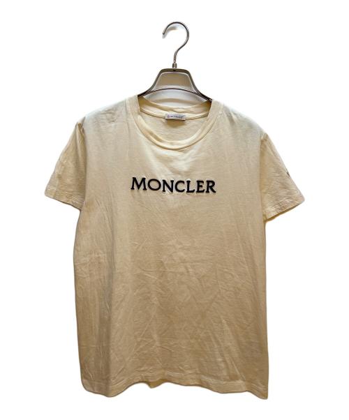 MONCLER（モンクレール）MONCLER (モンクレール) ロゴコットンTシャツ アイボリー サイズ:Mの古着・服飾アイテム