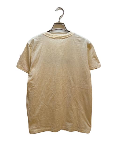 MONCLER（モンクレール）MONCLER (モンクレール) ロゴコットンTシャツ アイボリー サイズ:Mの古着・服飾アイテム