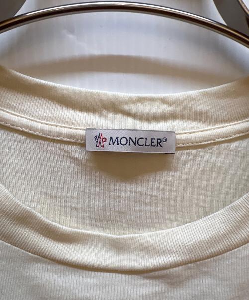MONCLER（モンクレール）MONCLER (モンクレール) ロゴコットンTシャツ アイボリー サイズ:Mの古着・服飾アイテム