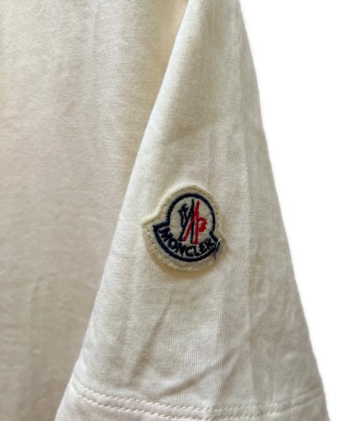 MONCLER（モンクレール）MONCLER (モンクレール) ロゴコットンTシャツ アイボリー サイズ:Mの古着・服飾アイテム