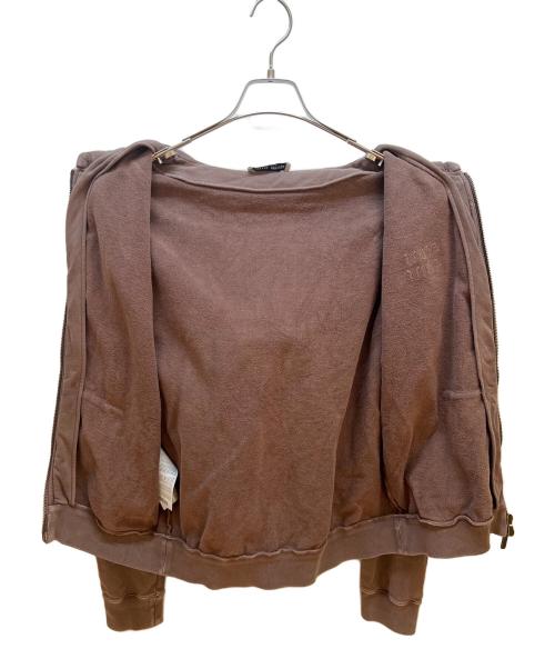 MIU MIU（ミュウミュウ）MIU MIU (ミュウミュウ) ジップパーカー ダークブラウン サイズ:Ｓの古着・服飾アイテム