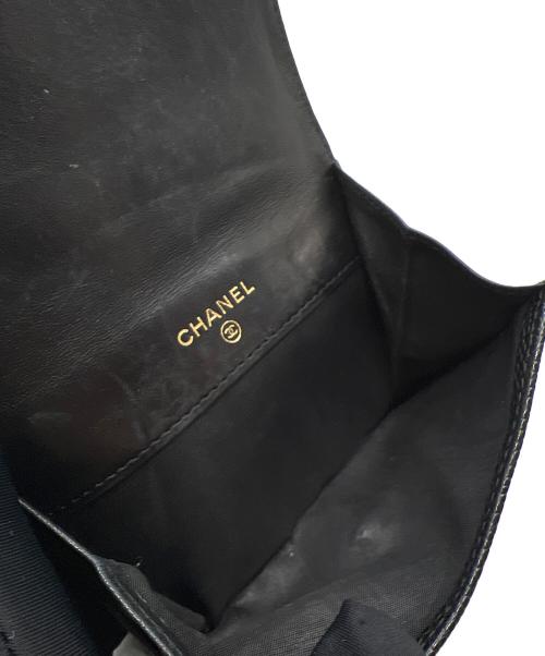 CHANEL（シャネル）CHANEL (シャネル) 3つ折り財布 ブラックの古着・服飾アイテム