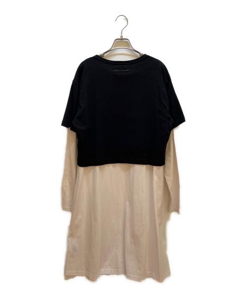 Maison Margiela（メゾンマルジェラ）Maison Margiela (メゾンマルジェラ) 長袖ワンピース ホワイト×ブラック サイズ:16の古着・服飾アイテム