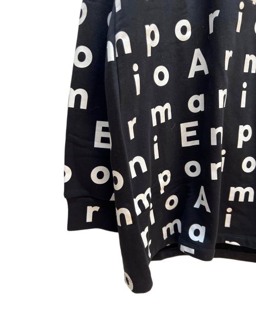 EMPORIO ARMANI（エンポリオ アルマーニ）EMPORIO ARMANI (エンポリオ アルマーニ) パーカー ブラック×ホワイト サイズ:16A 未使用品の古着・服飾アイテム