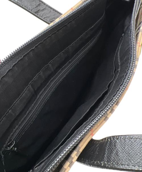 BURBERRY（バーバリー）BURBERRY (バーバリー) ハンドバッグ/ノバチェック ベージュ×ブラックの古着・服飾アイテム