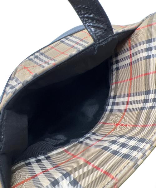 BURBERRY（バーバリー）BURBERRY (バーバリー) ハンドバッグ/ノバチェック ベージュ×ブラックの古着・服飾アイテム