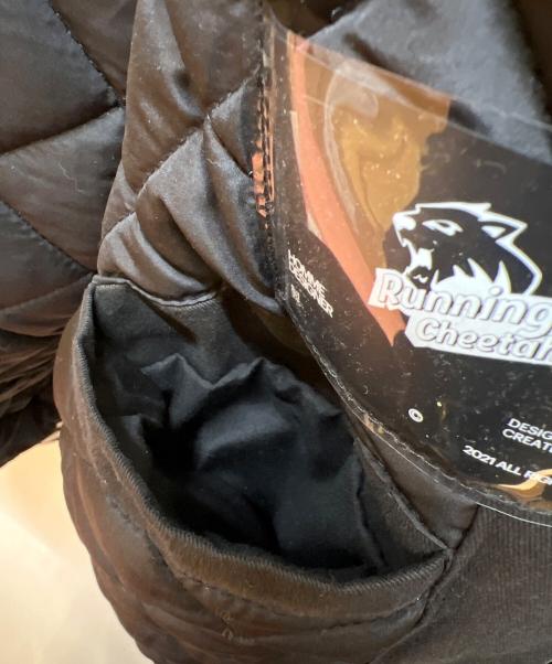 running cheetahs（ランニングチーターズ）running cheetahs (ランニングチーターズ) スタジャン ブラック サイズ:記載無しの古着・服飾アイテム