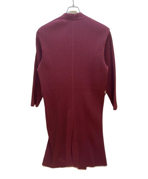 HOMME PLISSE ISSEY MIYAKE（オム プリッセ イッセイ ミヤケ）HOMME PLISSE ISSEY MIYAKE (オム プリッセ イッセイ ミヤケ) トレンチコート ボルドー サイズ:2の古着・服飾アイテム