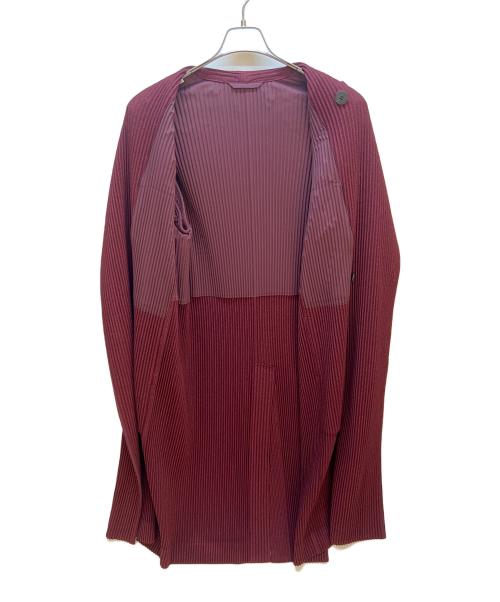 HOMME PLISSE ISSEY MIYAKE（オム プリッセ イッセイ ミヤケ）HOMME PLISSE ISSEY MIYAKE (オム プリッセ イッセイ ミヤケ) トレンチコート ボルドー サイズ:2の古着・服飾アイテム