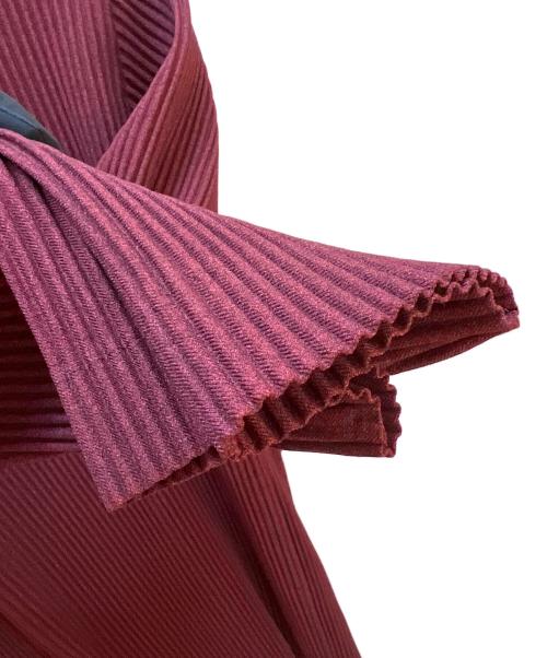 HOMME PLISSE ISSEY MIYAKE（オム プリッセ イッセイ ミヤケ）HOMME PLISSE ISSEY MIYAKE (オム プリッセ イッセイ ミヤケ) トレンチコート ボルドー サイズ:2の古着・服飾アイテム