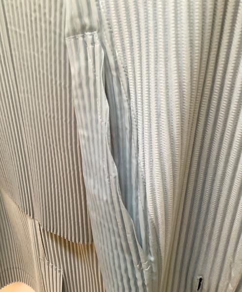 HOMME PLISSE ISSEY MIYAKE（オム プリッセ イッセイ ミヤケ）HOMME PLISSE ISSEY MIYAKE (オム プリッセ イッセイ ミヤケ) テーラードジャケット ライトグレー サイズ:1の古着・服飾アイテム