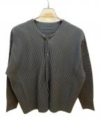 HOMME PLISSE ISSEY MIYAKEオム プリッセ イッセイ ミヤケ）の古着「薄手カーディガン」｜ブラック