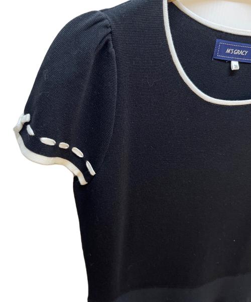 M'S GRACY（エムズグレイシー）M'S GRACY (エムズグレイシー) 長袖ワンピース ブラック サイズ:38の古着・服飾アイテム