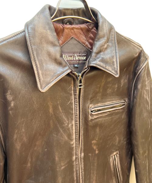 Wind Armor（ウィンドアーマー）Wind Armor (ウィンドアーマー) レザージャケット ブラウン サイズ:Mの古着・服飾アイテム