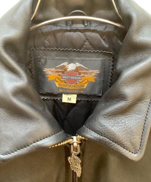 HARLEY-DAVIDSON（ハーレーダビッドソン）HARLEY-DAVIDSON (ハーレーダビッドソン) レザージャケット ブラック サイズ:Mの古着・服飾アイテム