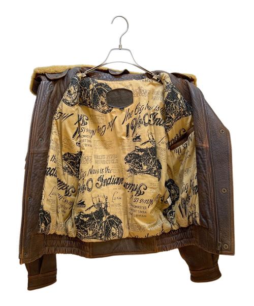 Wind Armor（ウィンドアーマー）Wind Armor (ウィンドアーマー) レザージャケット ブラウン サイズ:Lの古着・服飾アイテム