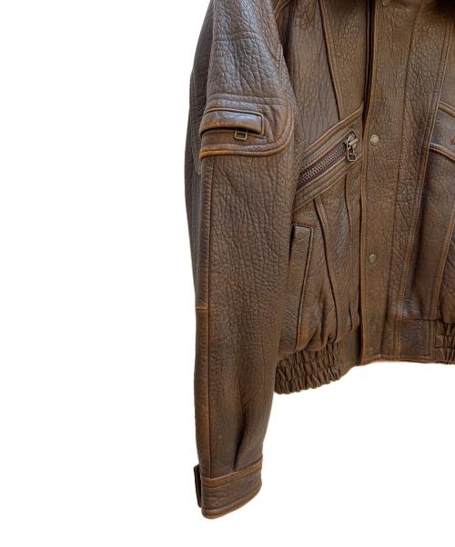 Wind Armor（ウィンドアーマー）Wind Armor (ウィンドアーマー) レザージャケット ブラウン サイズ:Lの古着・服飾アイテム
